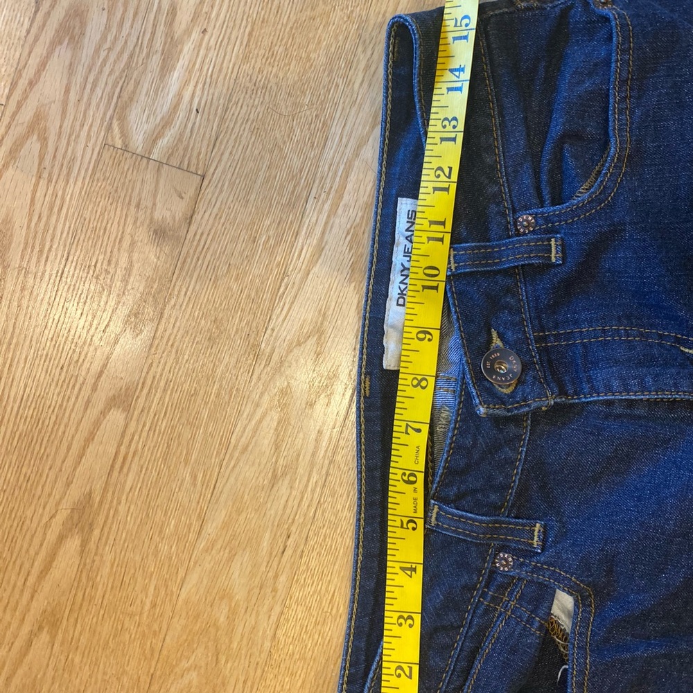 DKNY bootcut jeans- button pockets.. higher back so no plumbers crack. - Picture 5 of 6